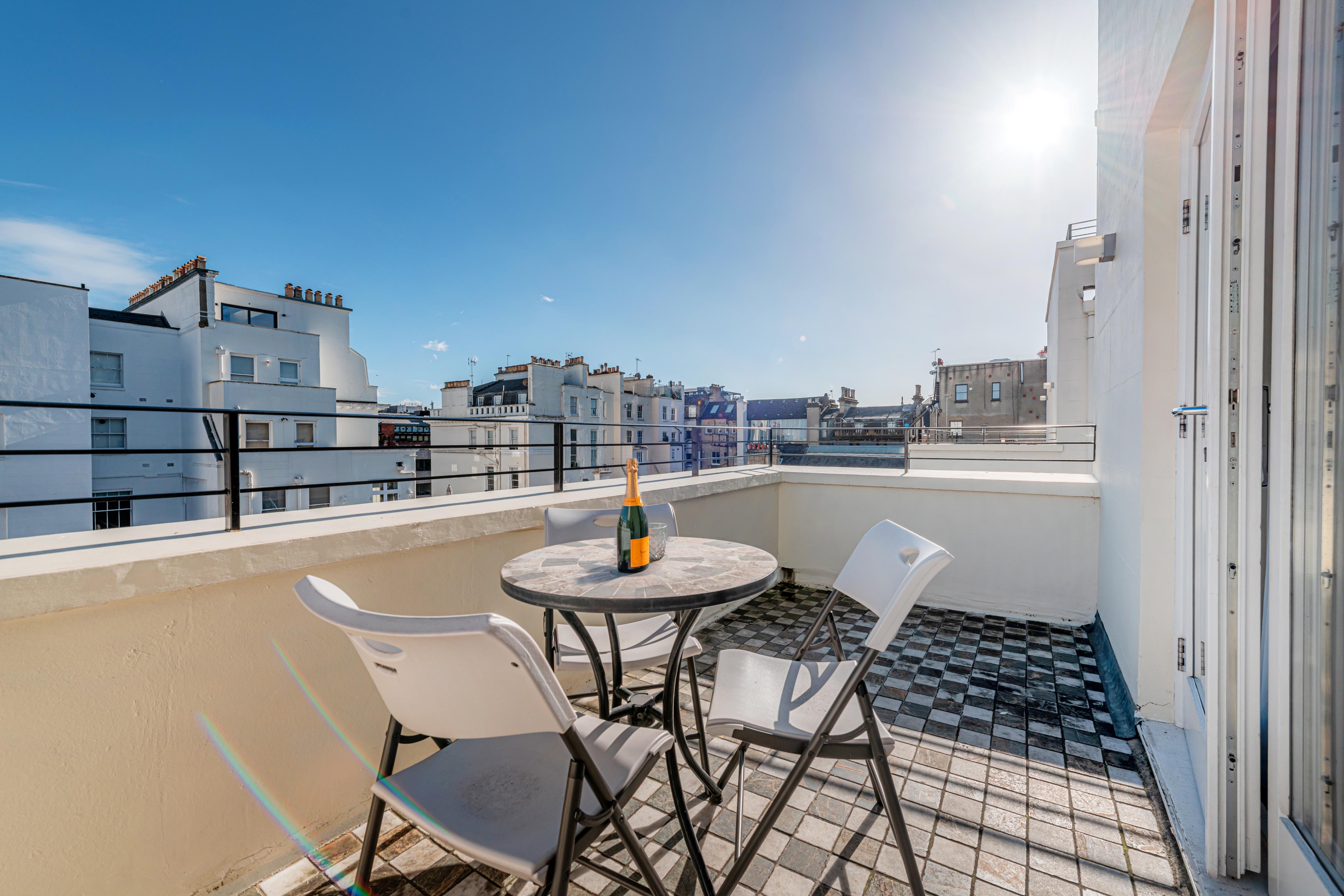 Deluxe One Bedroom Apartment Balcony